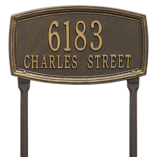 Whitehall Croswell Custom Lawn Plaque - Bronze, 2-Line