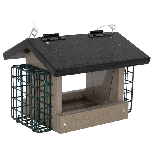 Small Polywood Bird Feeder with Suet Bin – Amish Made