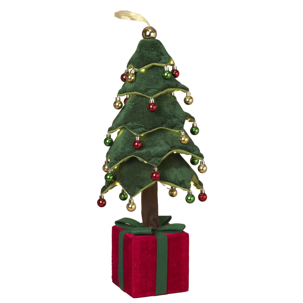 LED Collapsible Cloth Christmas Tree - 13.25"
