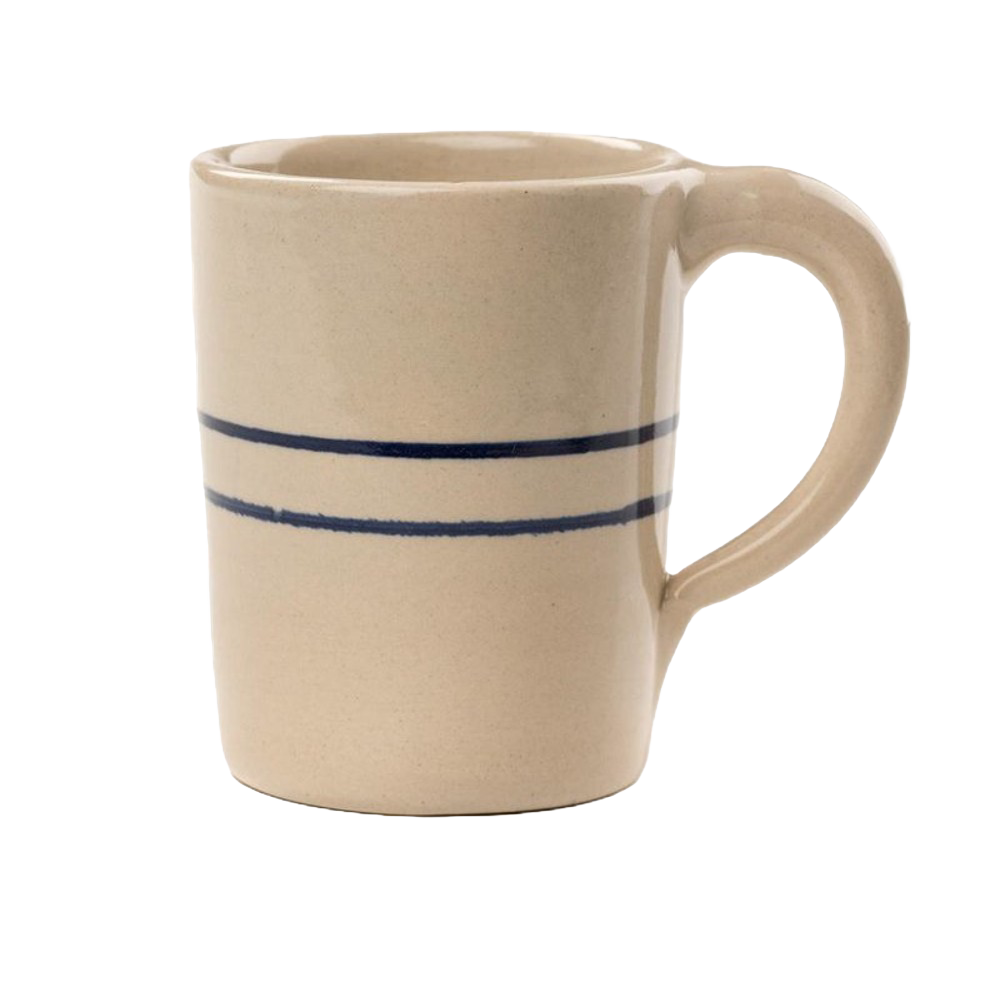 Heritage Blue Stripe Stoneware Traditional Mug