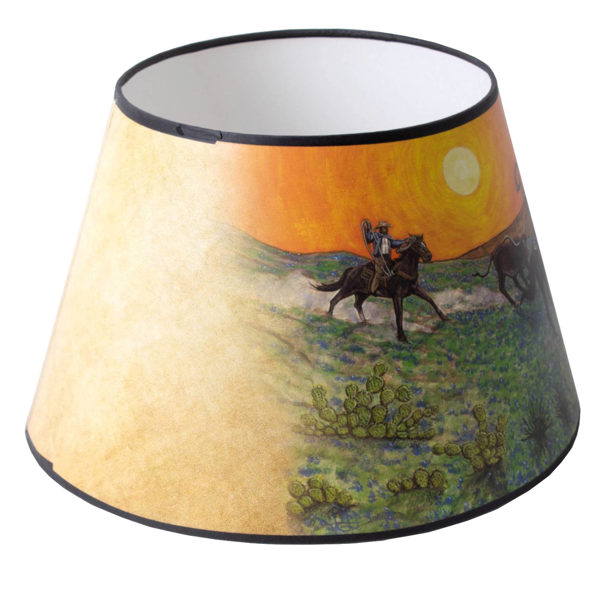 Aladdin Ride into Sunset Parchment Oil Lamp Shade