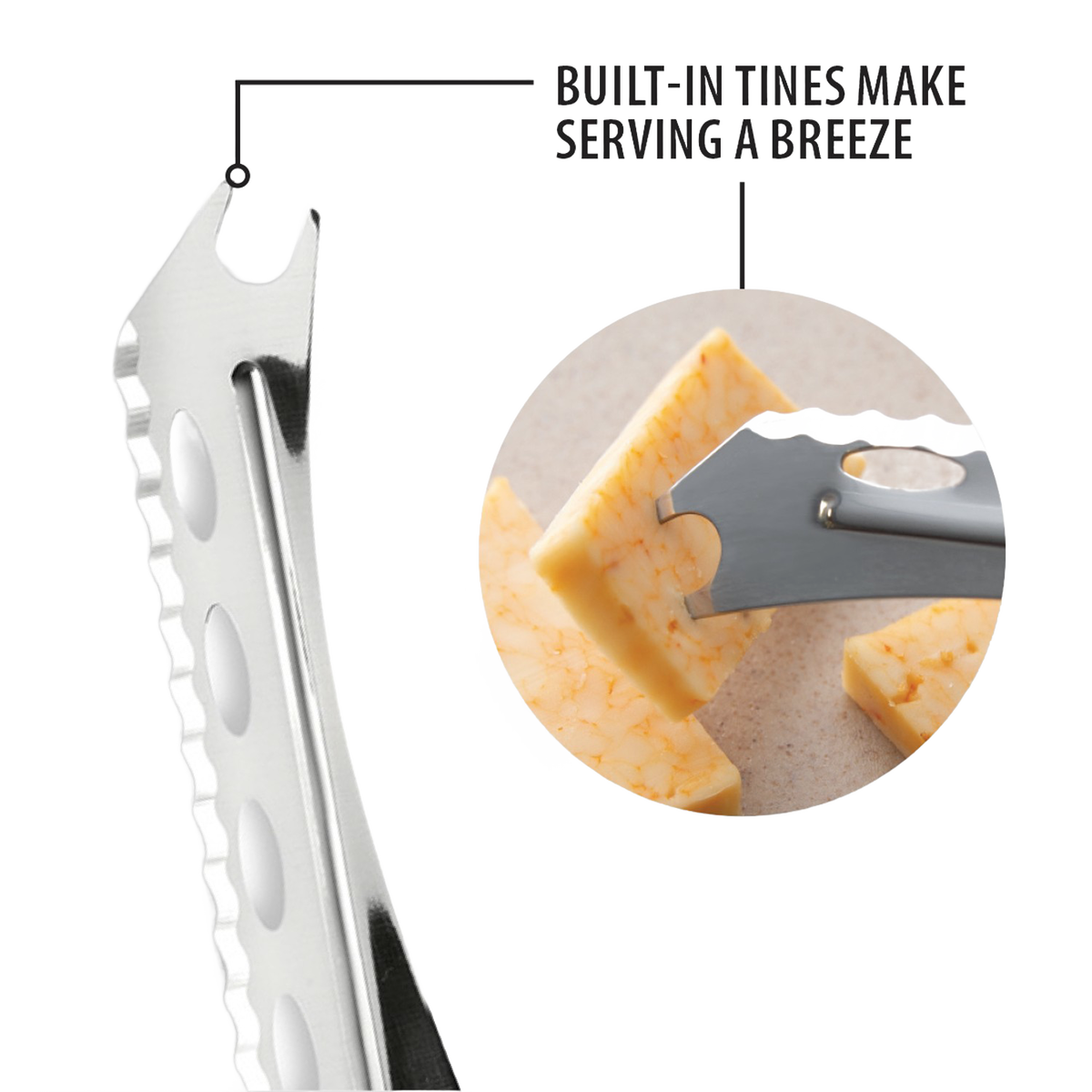 Rada Serrated Cheese Knife for Soft or Hard Cheese