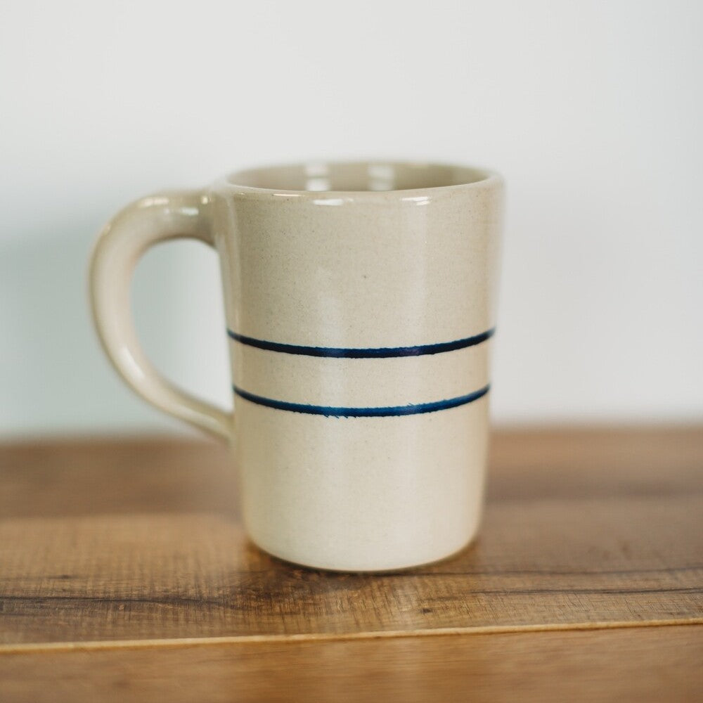 Heritage Blue Stripe Stoneware Traditional Mug