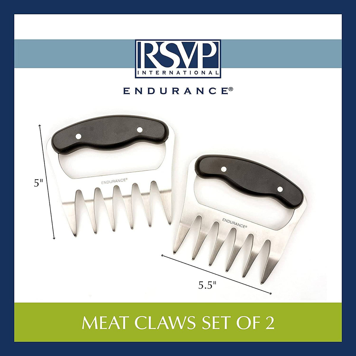 Stainless Meat Shredder Claws - Set of 2
