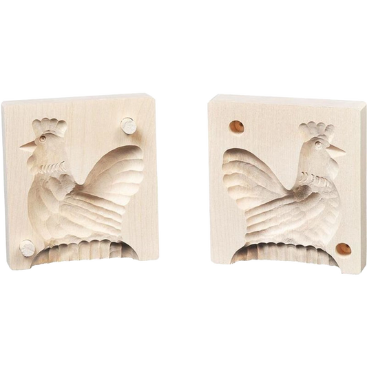 2-Piece German Butter Mold - Rooster