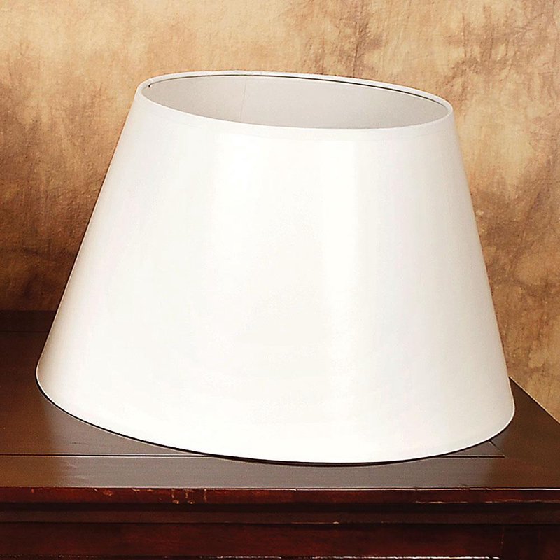 Aladdin White 14" Parchment Oil Lamp Shade