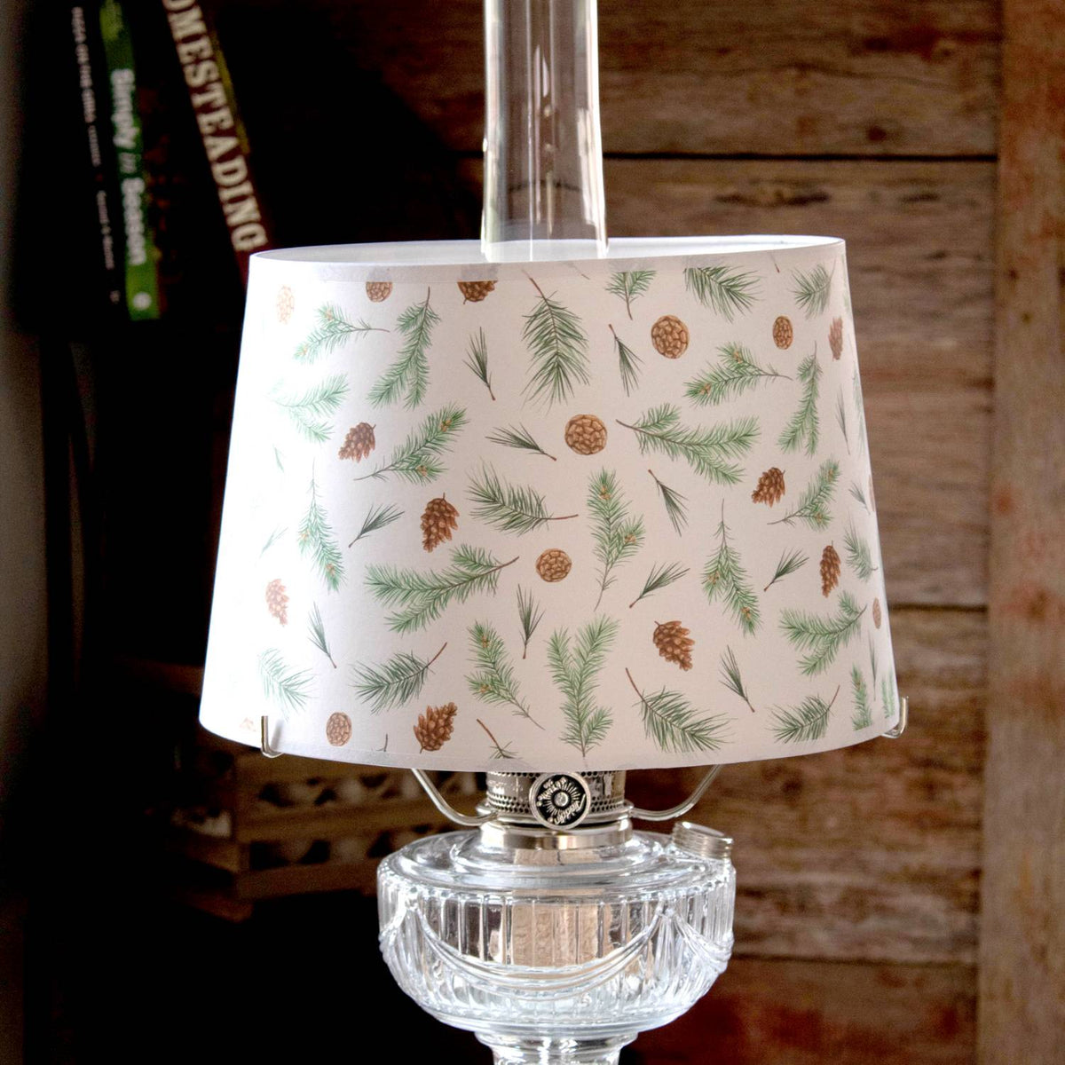 Aladdin Pine Bough Lamp Shade - Parchment - 12"