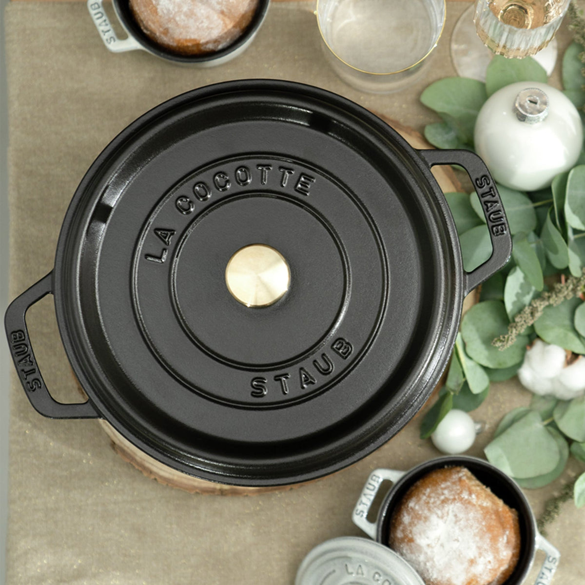 STAUB Round Cast Iron Dutch Oven – 4 Qt