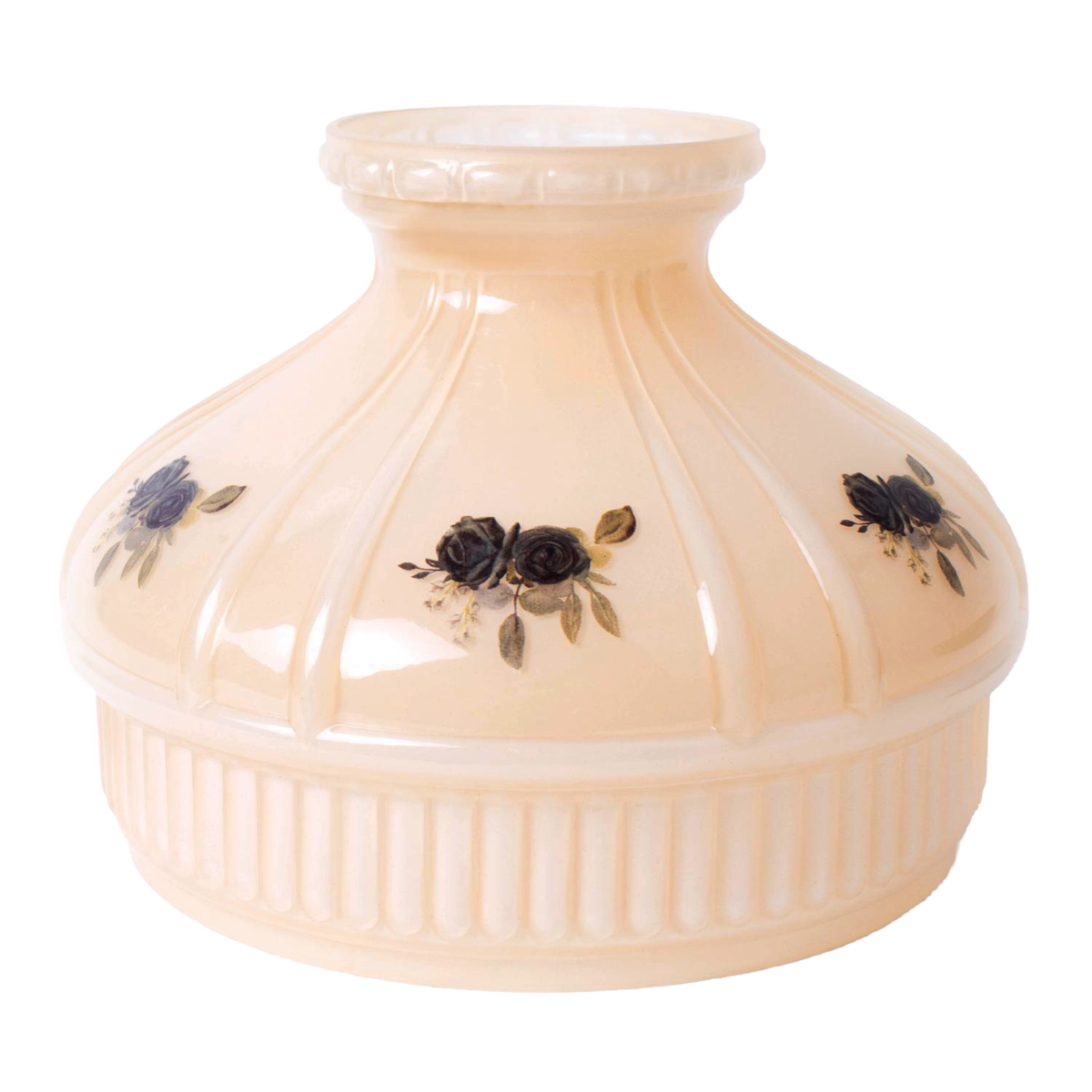 Aladdin Champagne Black Rose Lamp Shade - Glass - 10"