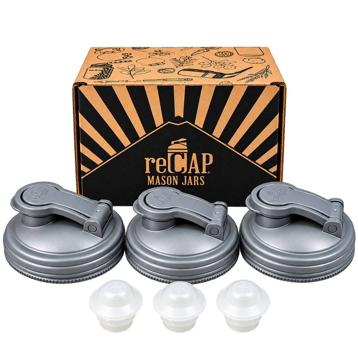 reCAP Mason Jar Fermentation Starter Kit - Wide Mouth