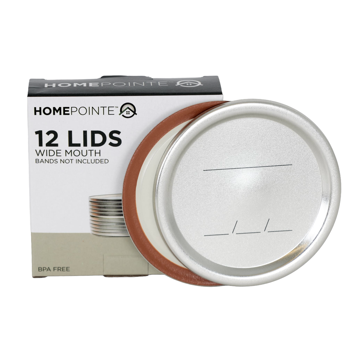 HomePointe Canning Jar Lids - Wide Mouth