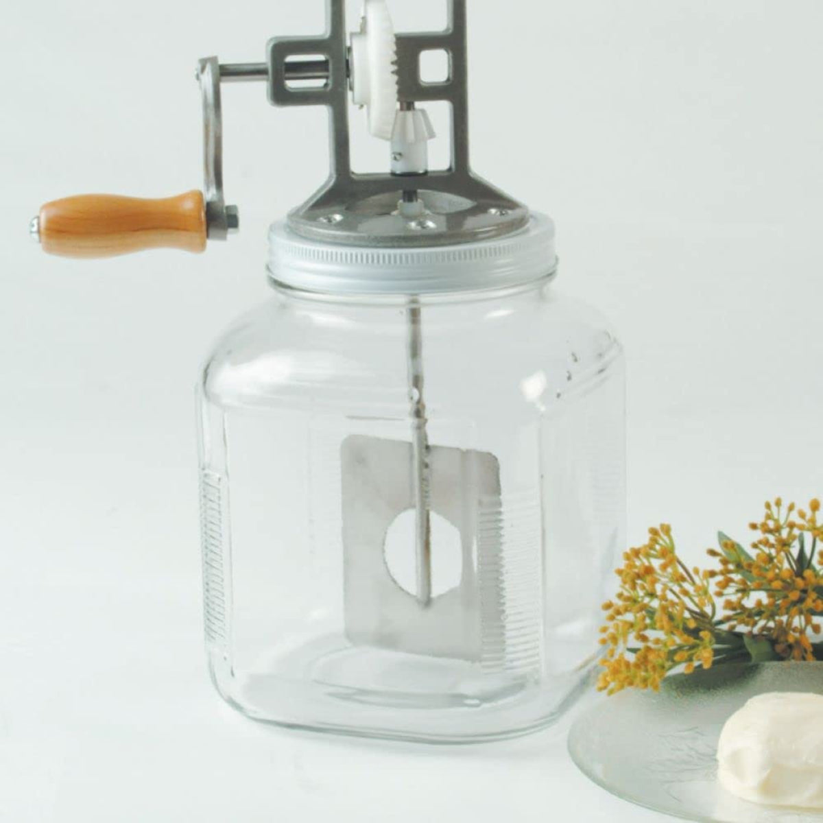 Square 1 gallon replacement Butter Churn Jar