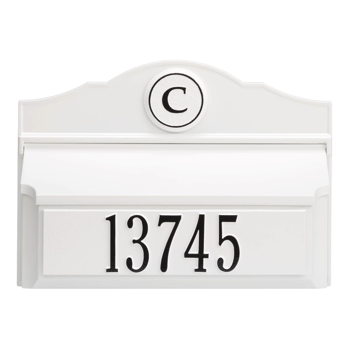 Whitehall Custom Wall Mount Mailbox - White/Black