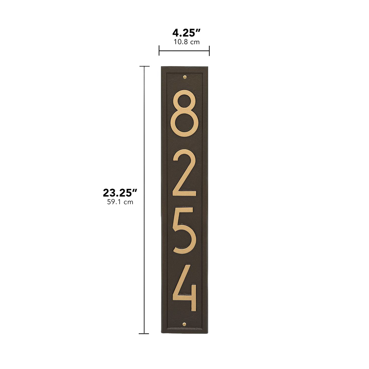 Whitehall Vertical Custom Wall Plaque - Aged Bronze