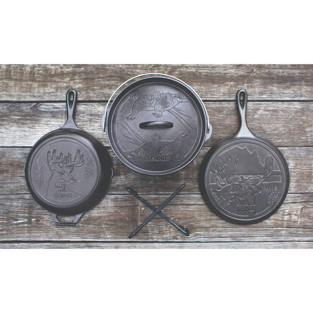 Lodge Cast Iron Wildlife Series 5-Piece Set