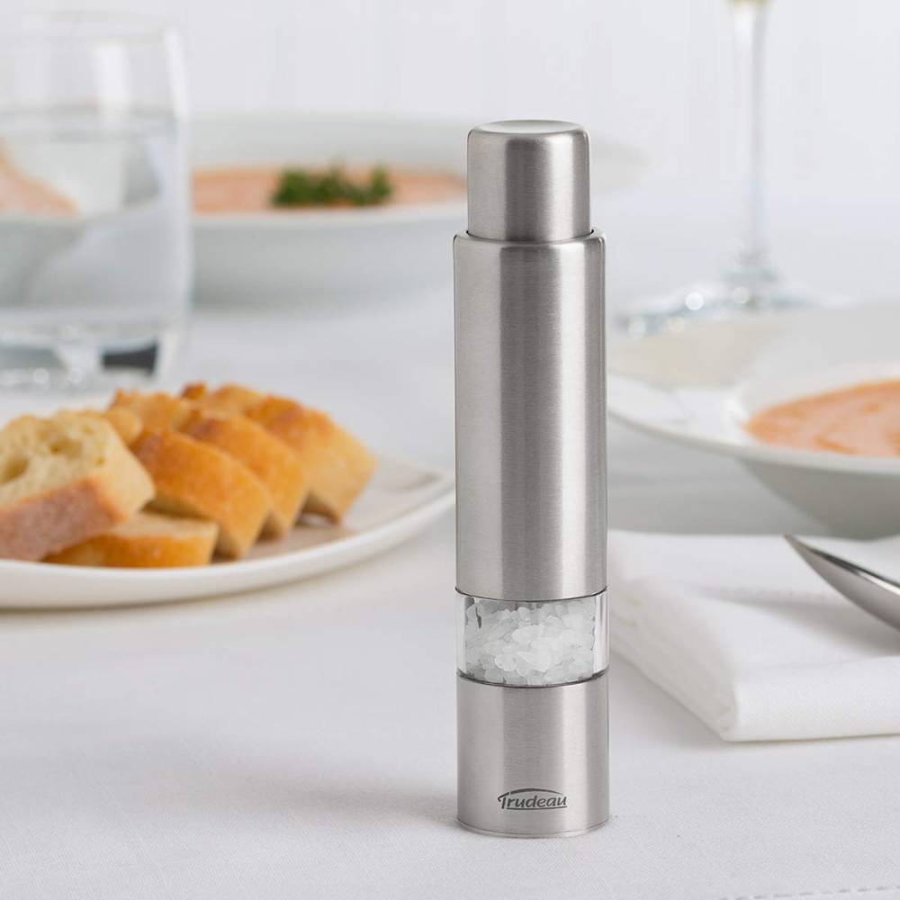 One-Hand Salt Mill - Stainless Steel