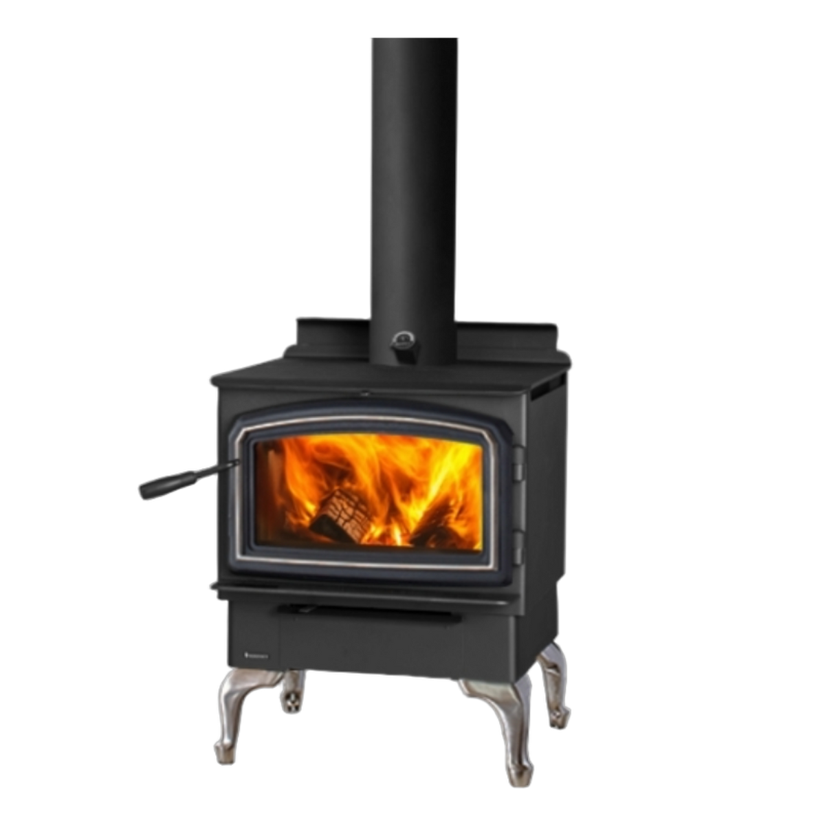 Regency Cascades F2500 Wood Stove - Brushed Nickel Legs