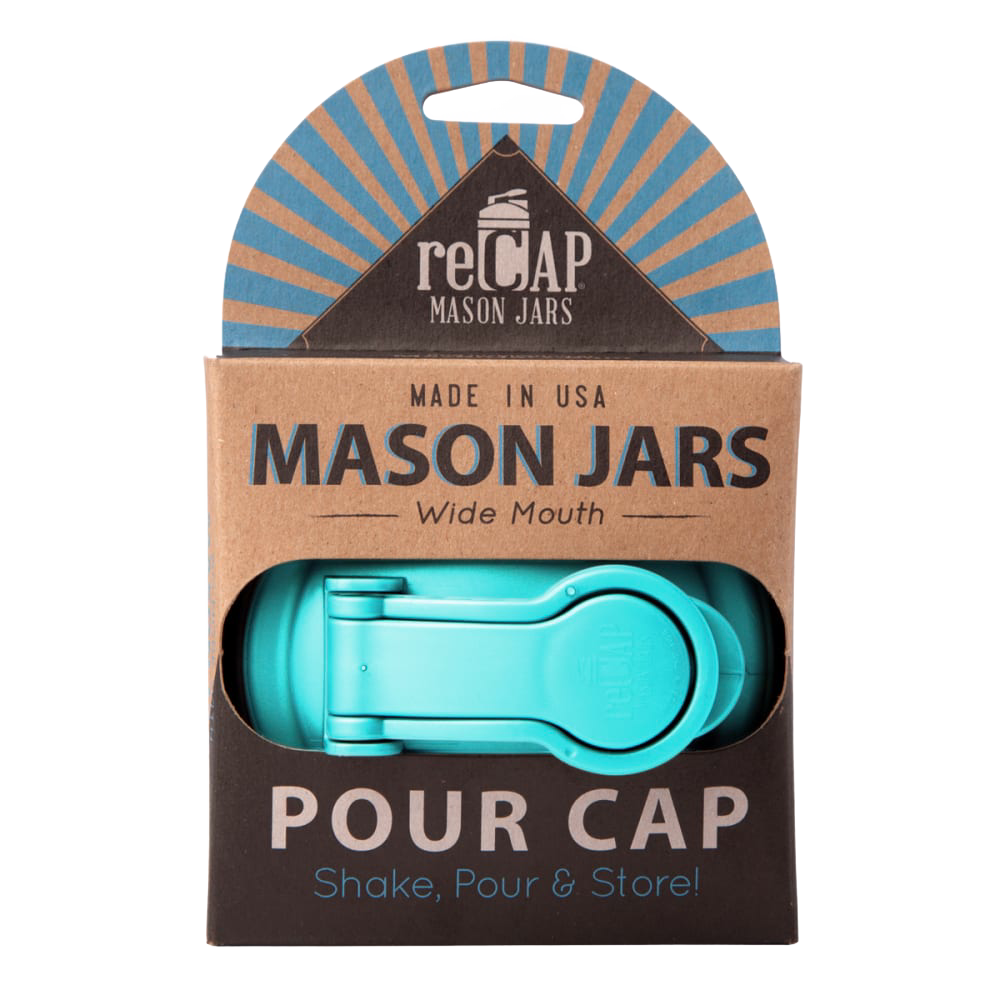 reCAP Mason Jar Pour Lid with Carry Loop - Wide Mouth