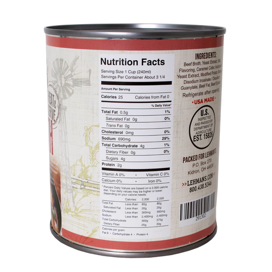 Lehman's Canned Beef Broth - 27 oz