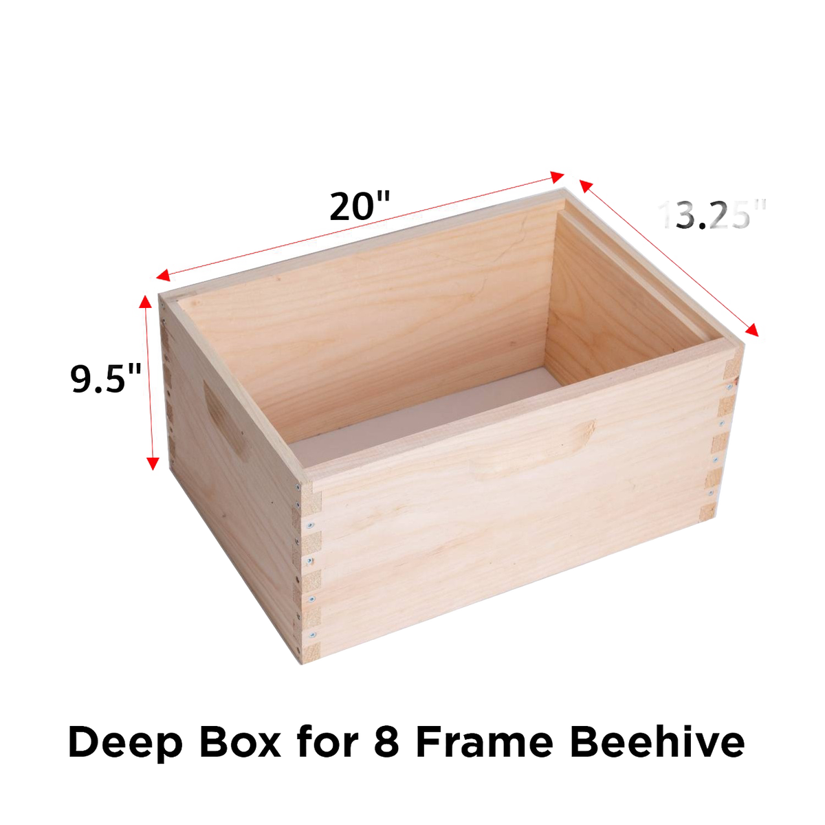 8-Frame Deep Bee Box - Assembled/Wooden