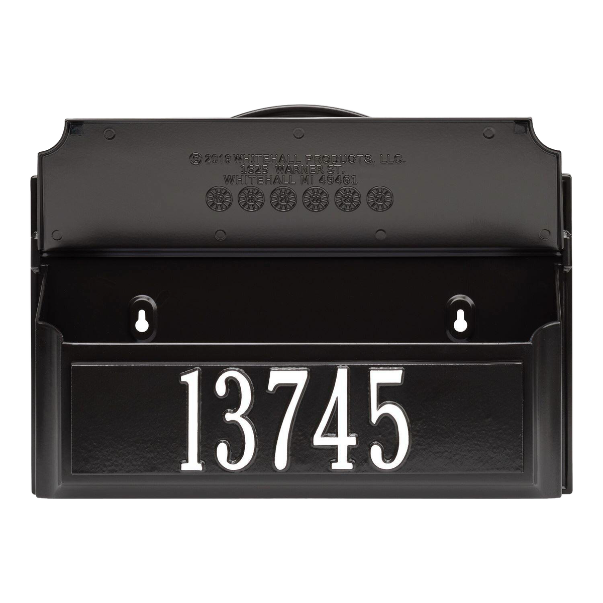 Whitehall Custom Wall Mount Mailbox - Black/White