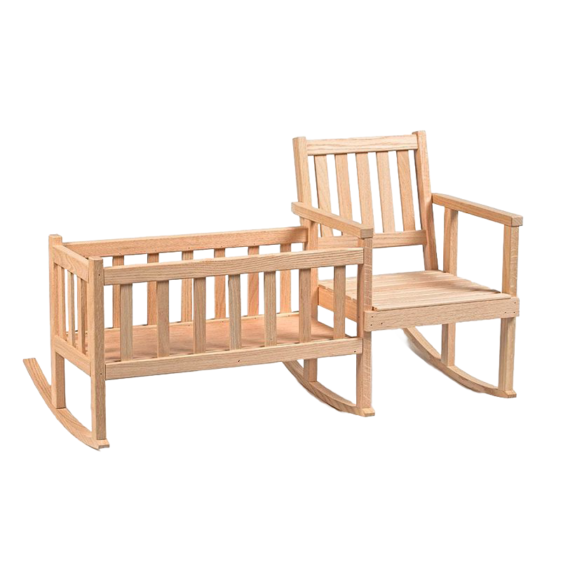 Eli & Mattie Doll Rocker and Cradle