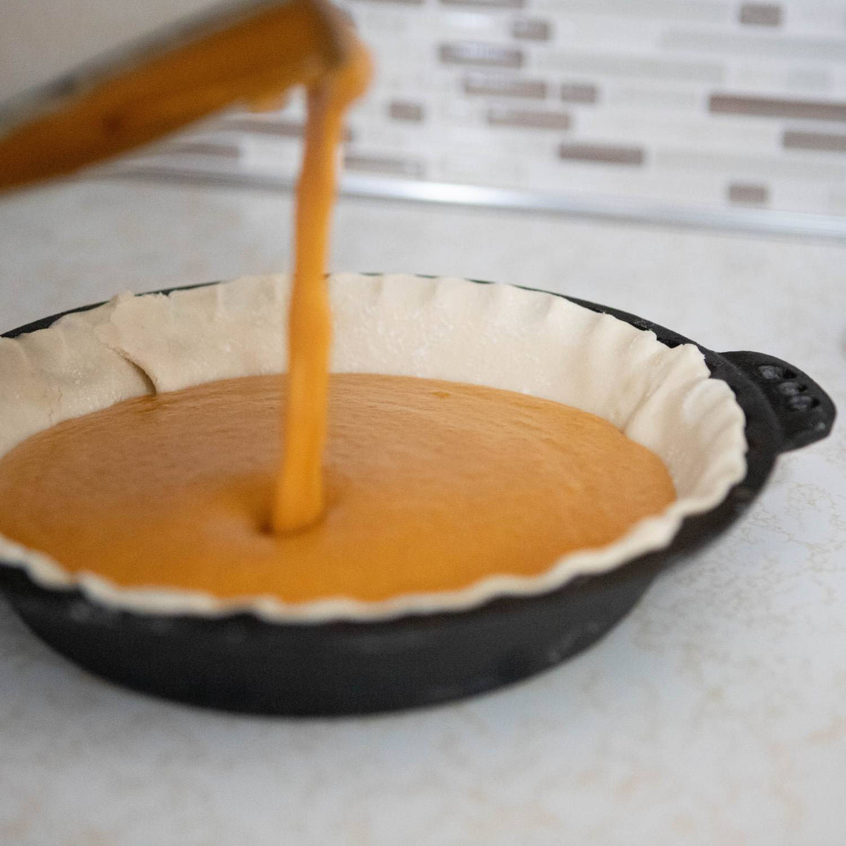 Lehman's Cast Iron Pie Pan with Crimped Edges