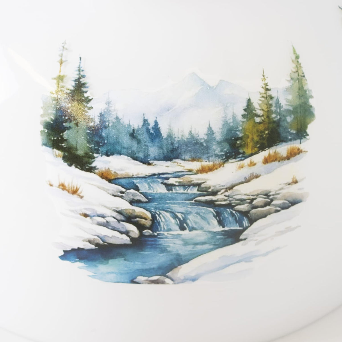 Aladdin Wild Mountain Stream Lamp Shade - Glass - 10"