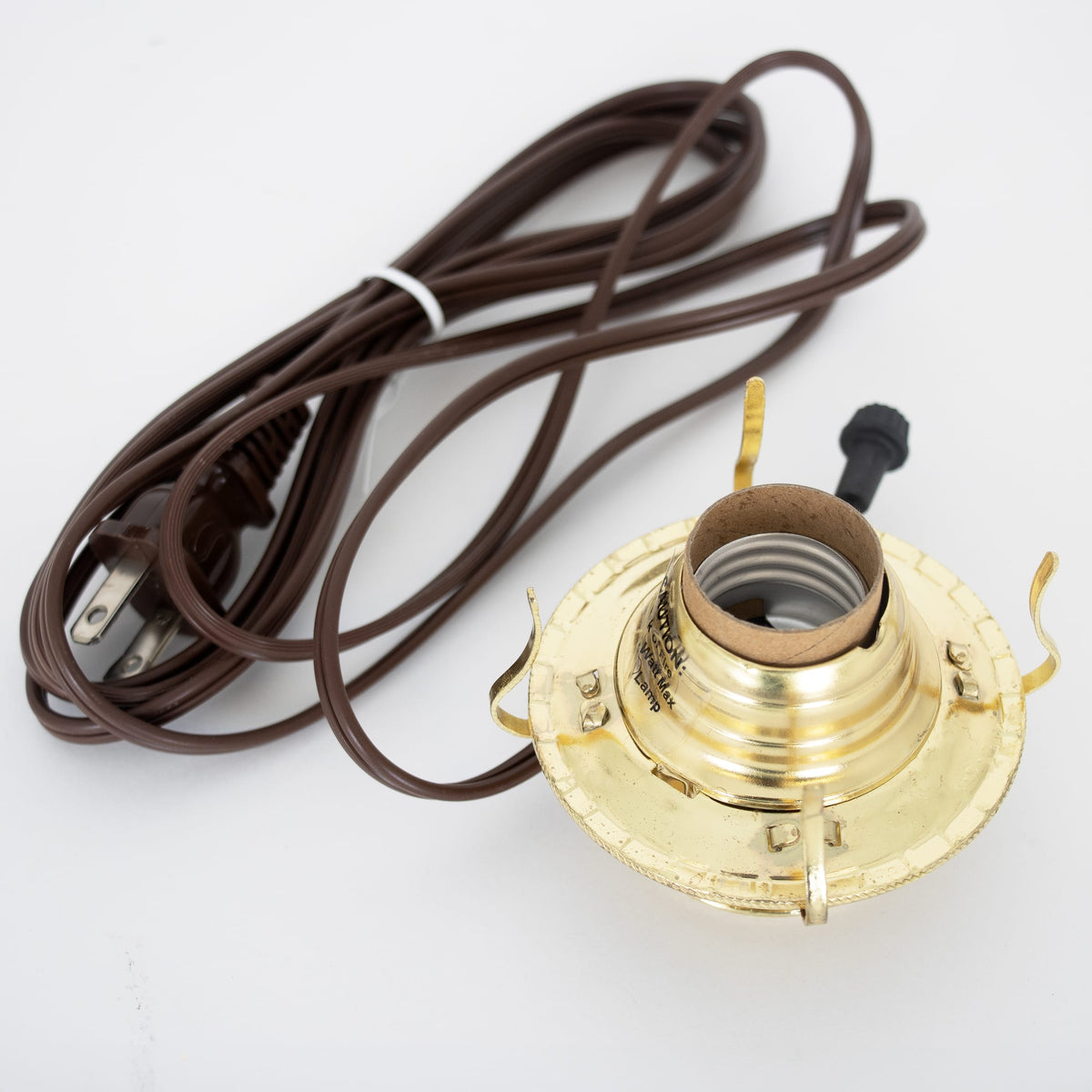 Brass Plated Electrified Burner for Oil Lamps - #2