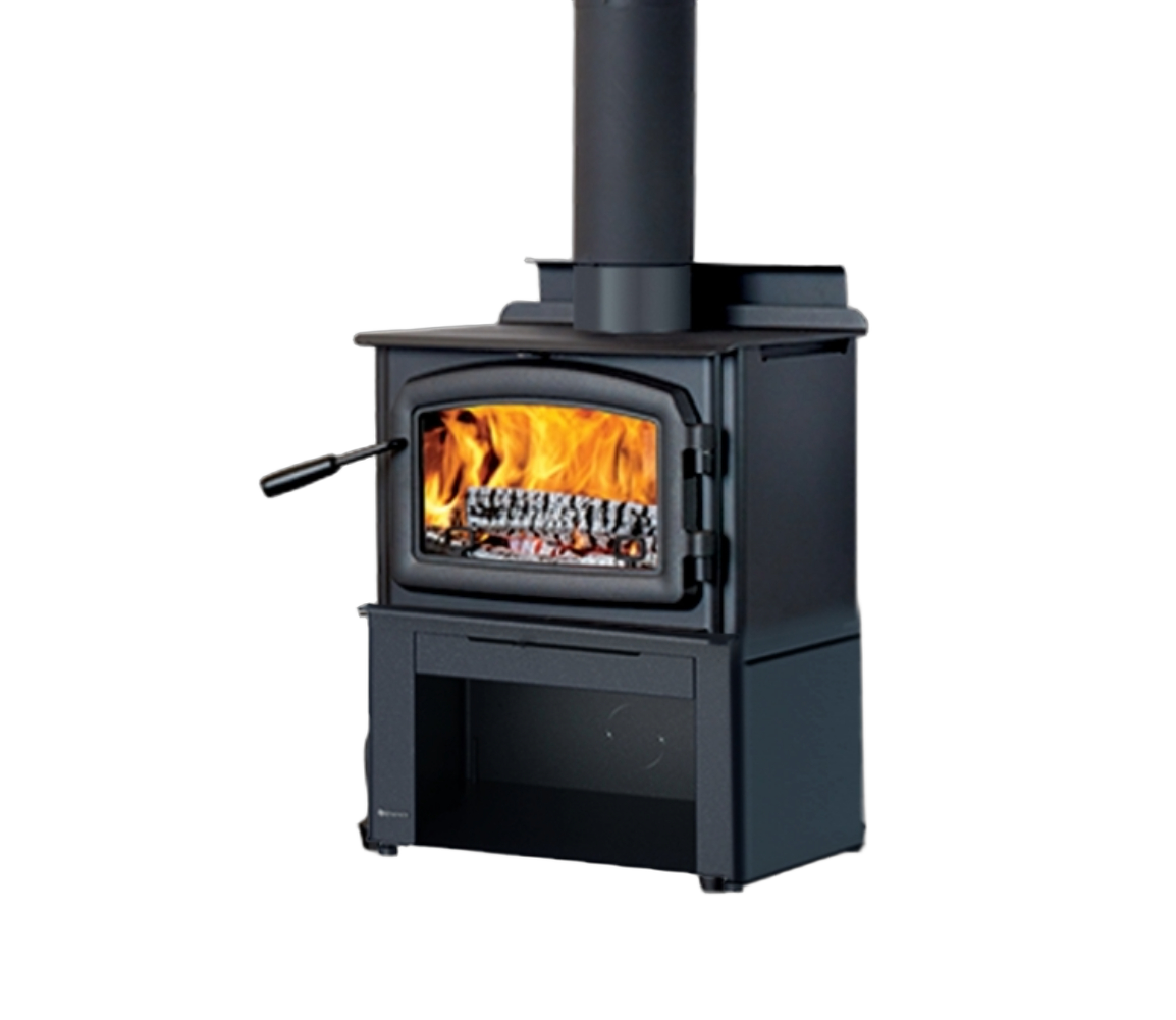 Regency Classic F1150 Small Wood Stove - Pedestal with Wood Storage