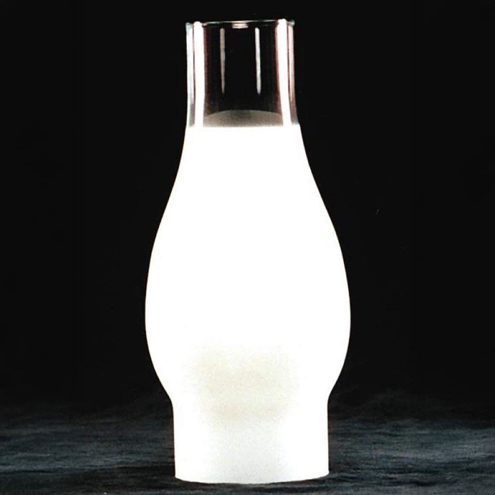 Frosted Oil Lamp Chimney - 2-7/8" base