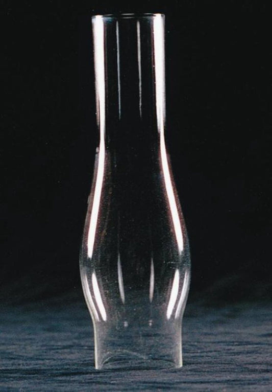 Clear Oil Lamp Chimney - 1-5/8" base