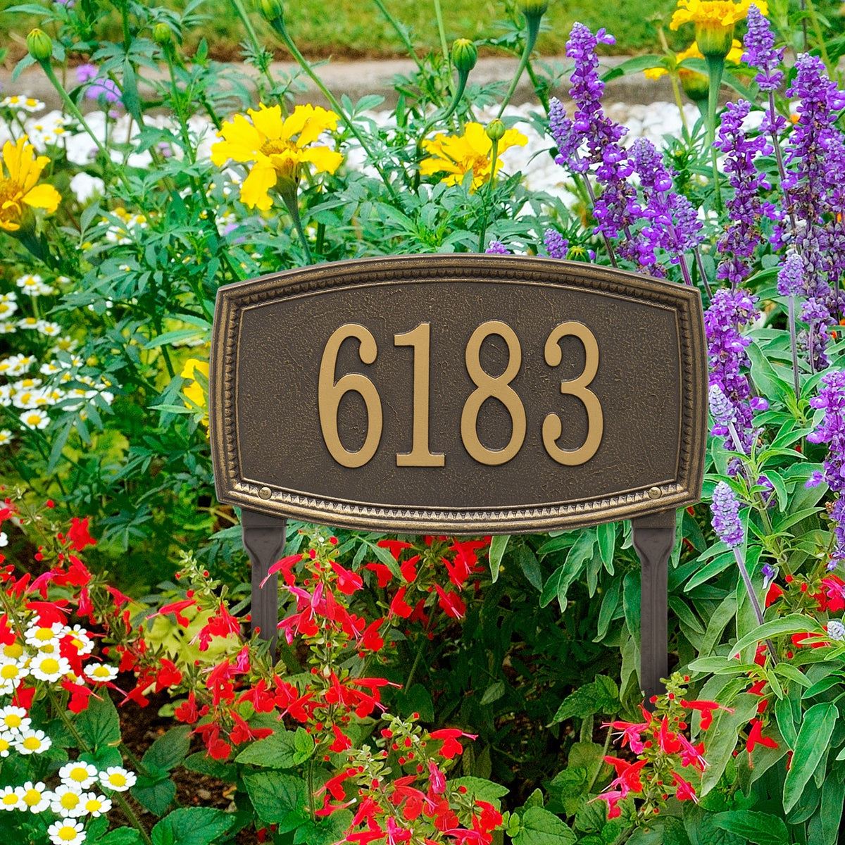 Whitehall Croswell Custom Lawn Plaque - Bronze, 1-Line