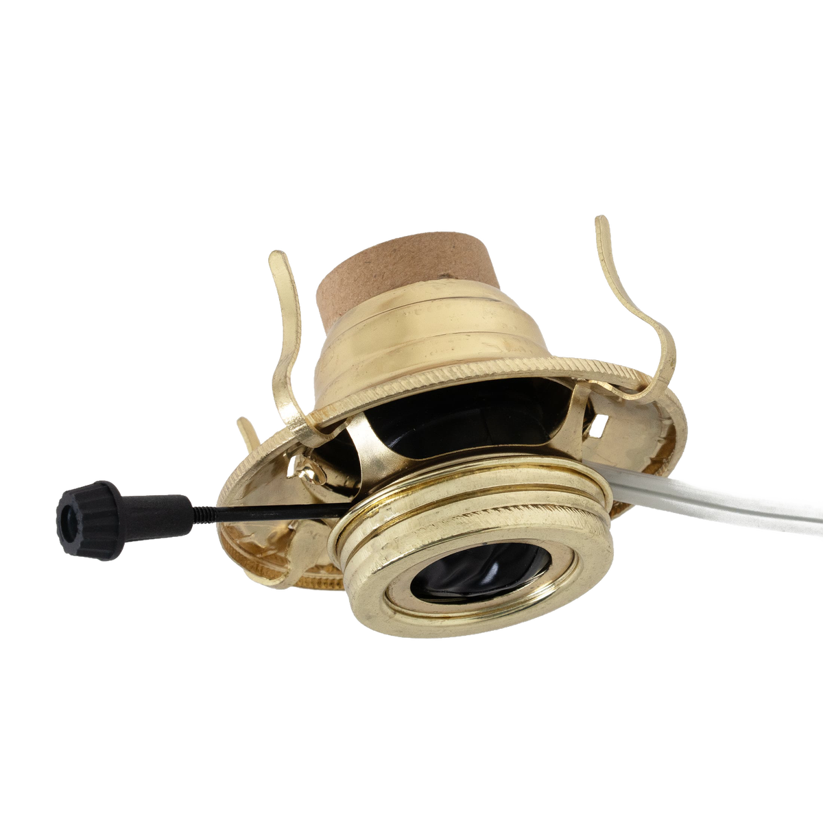 Brass Plated Electrified Burner for Oil Lamps - #2