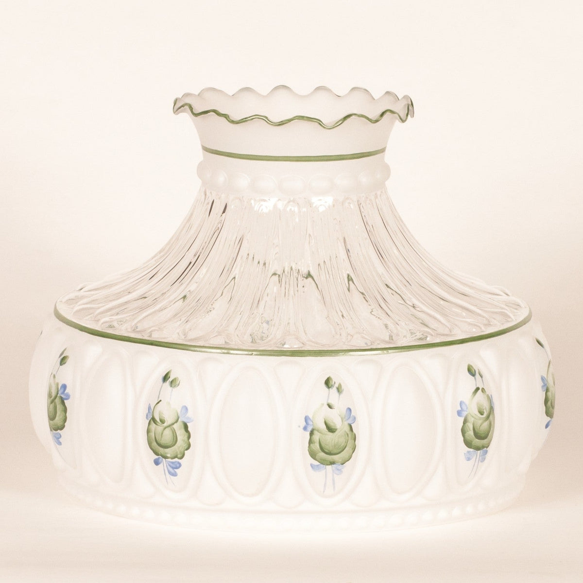 Aladdin Green Rose Glass Lamp Shade - Glass - 10"