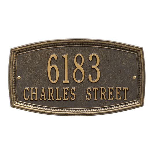 Whitehall Croswell Custom Wall Plaque - Bronze, 2-Line