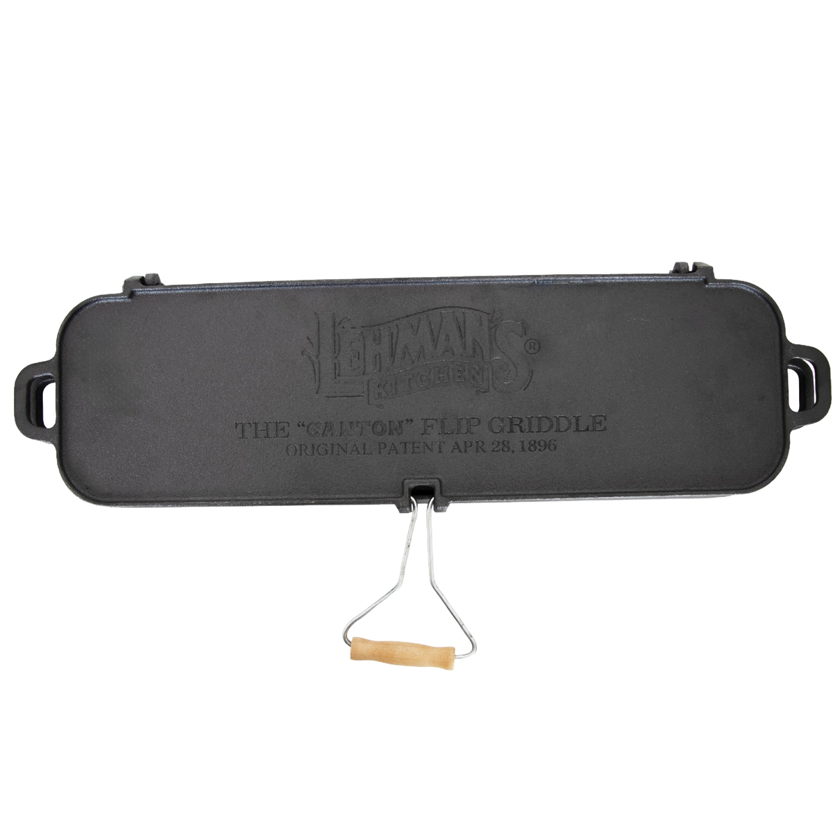 Lehman's Kitchen Family-Size Cast Iron Flip Griddle & Sandwich Press