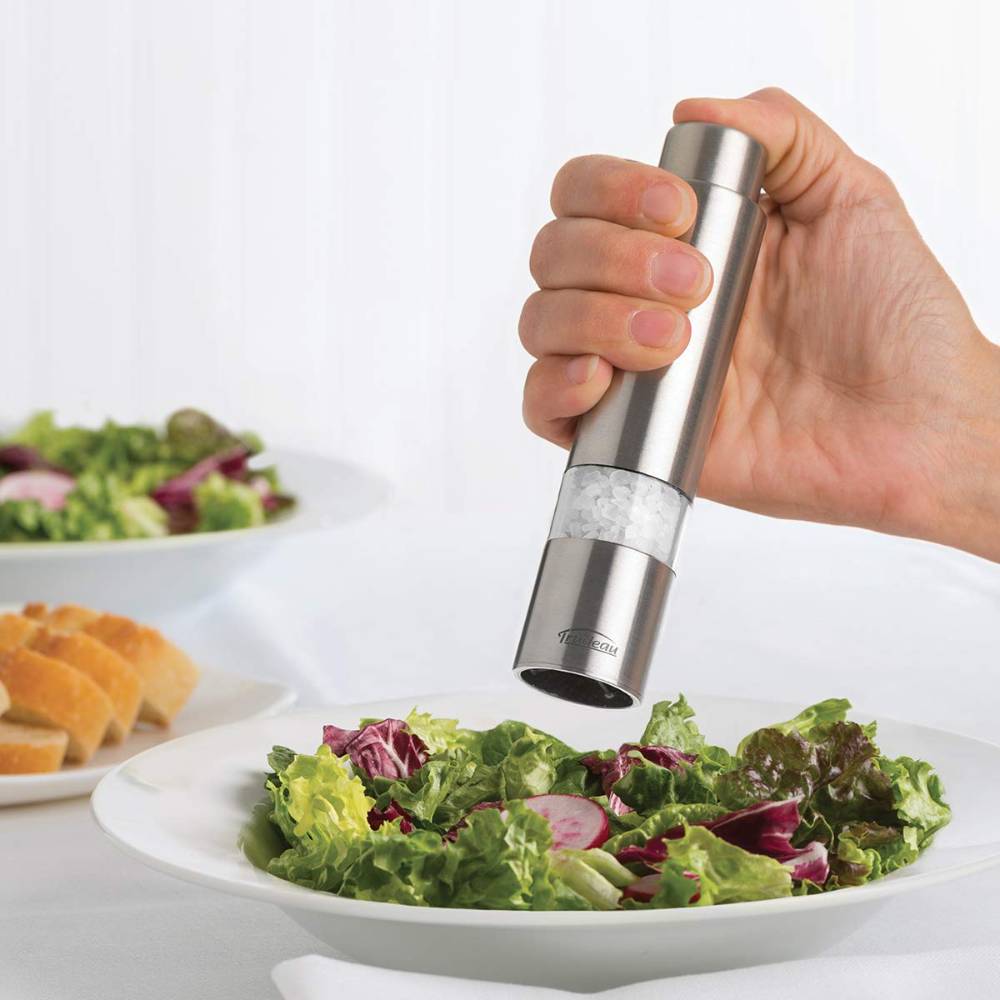One-Hand Salt Mill - Stainless Steel