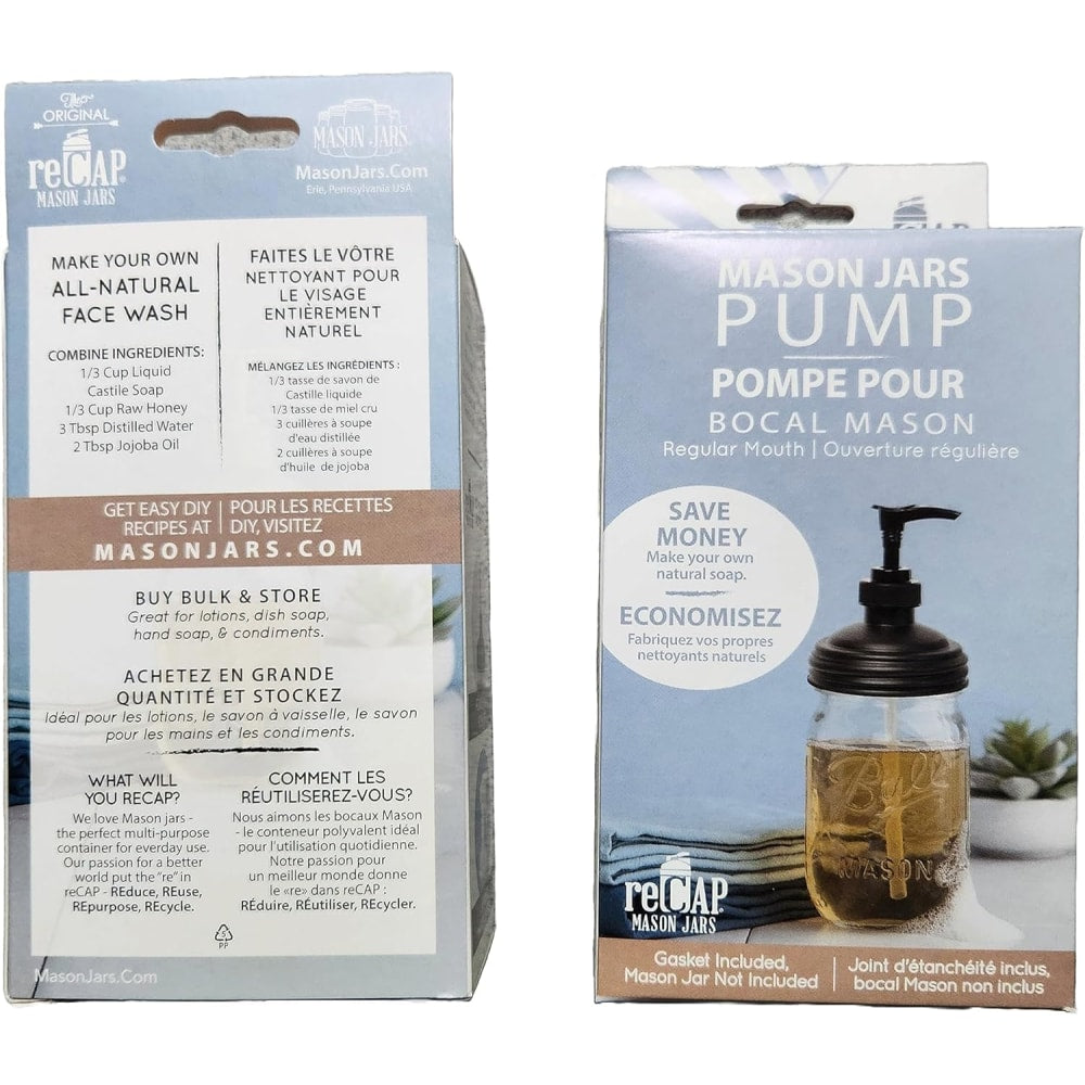 reCAP Mason Jar Soap Pump Lid - Regular Mouth