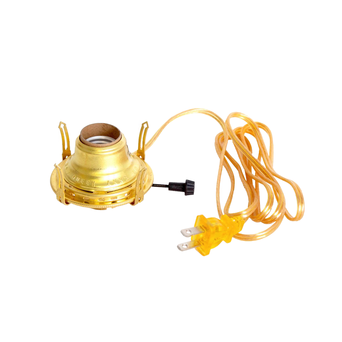 Brass Plated Electrified Burner for Oil Lamps - #2