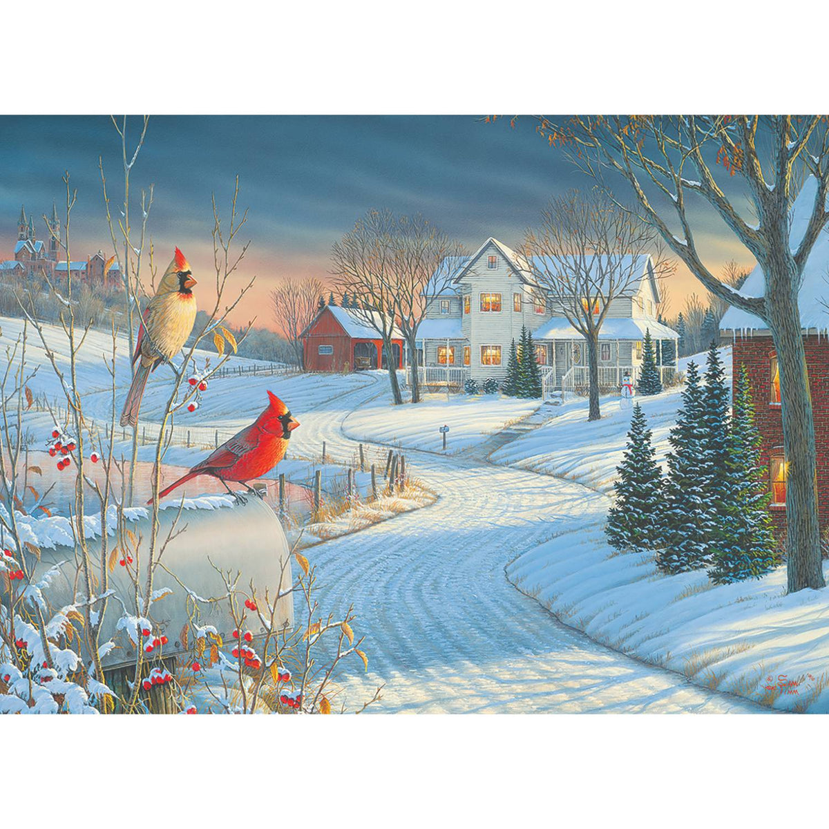 Country Cardinals Jigsaw Puzzle - 1000pcs