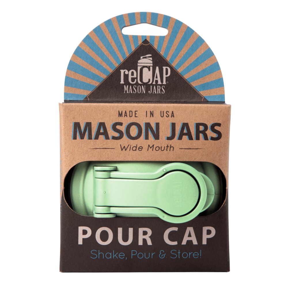 reCAP Mason Jar Pour Lid with Carry Loop - Wide Mouth