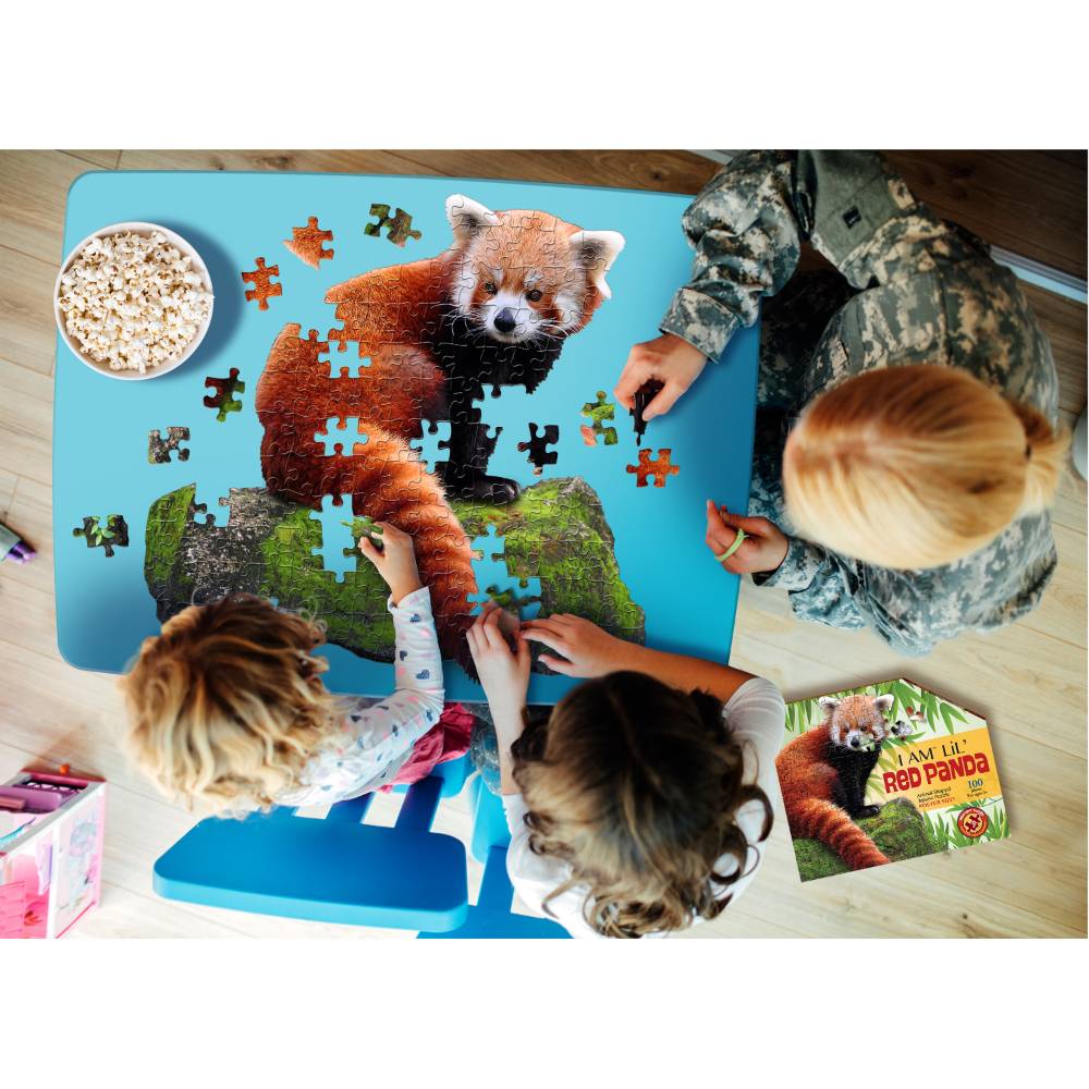 Shaped Jigsaw Puzzle - Red Panda - 100pcs