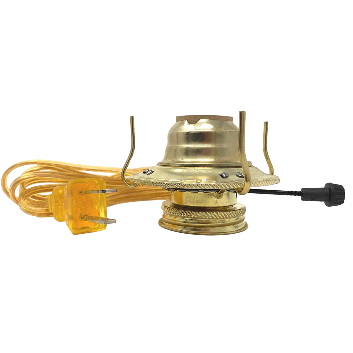 Brass Plated Electrified Burner for Oil Lamps - #2