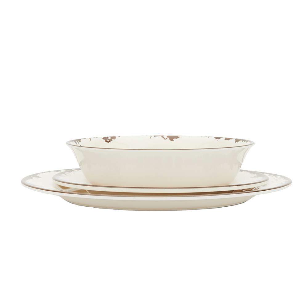 Rustic Melamine Dinnerware - Set of 12