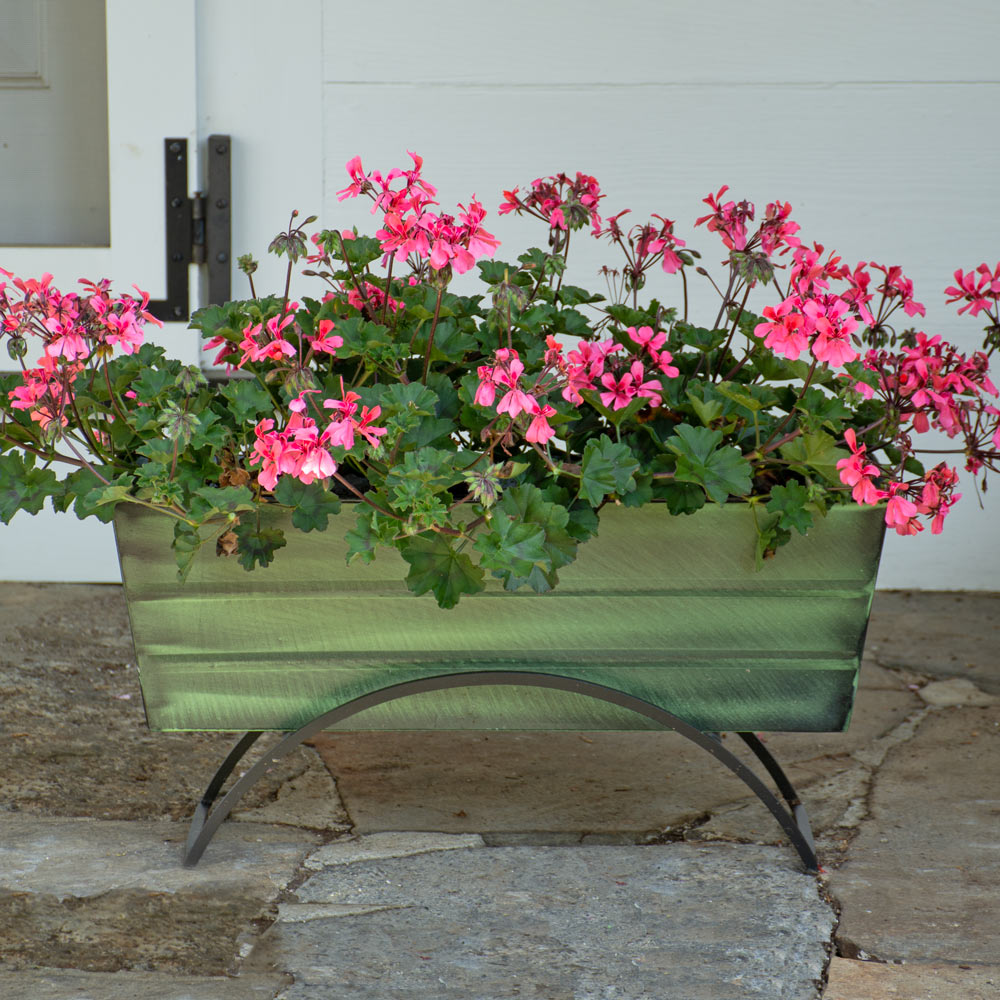 High Country Flower Box & Stand, Green