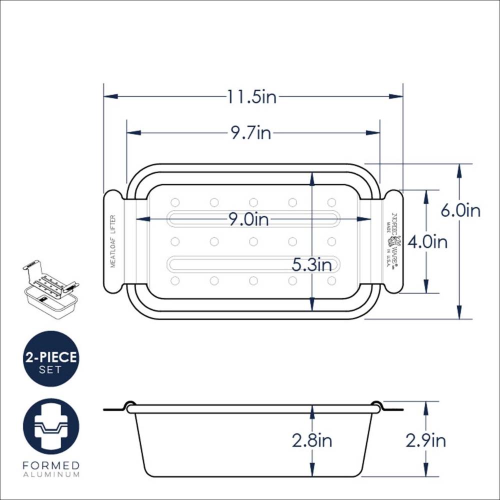 Aluminum Meatloaf Pan with Trivet