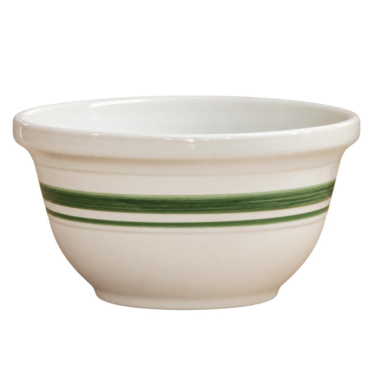 Dominion Stoneware Mixing Bowl – Green Striped