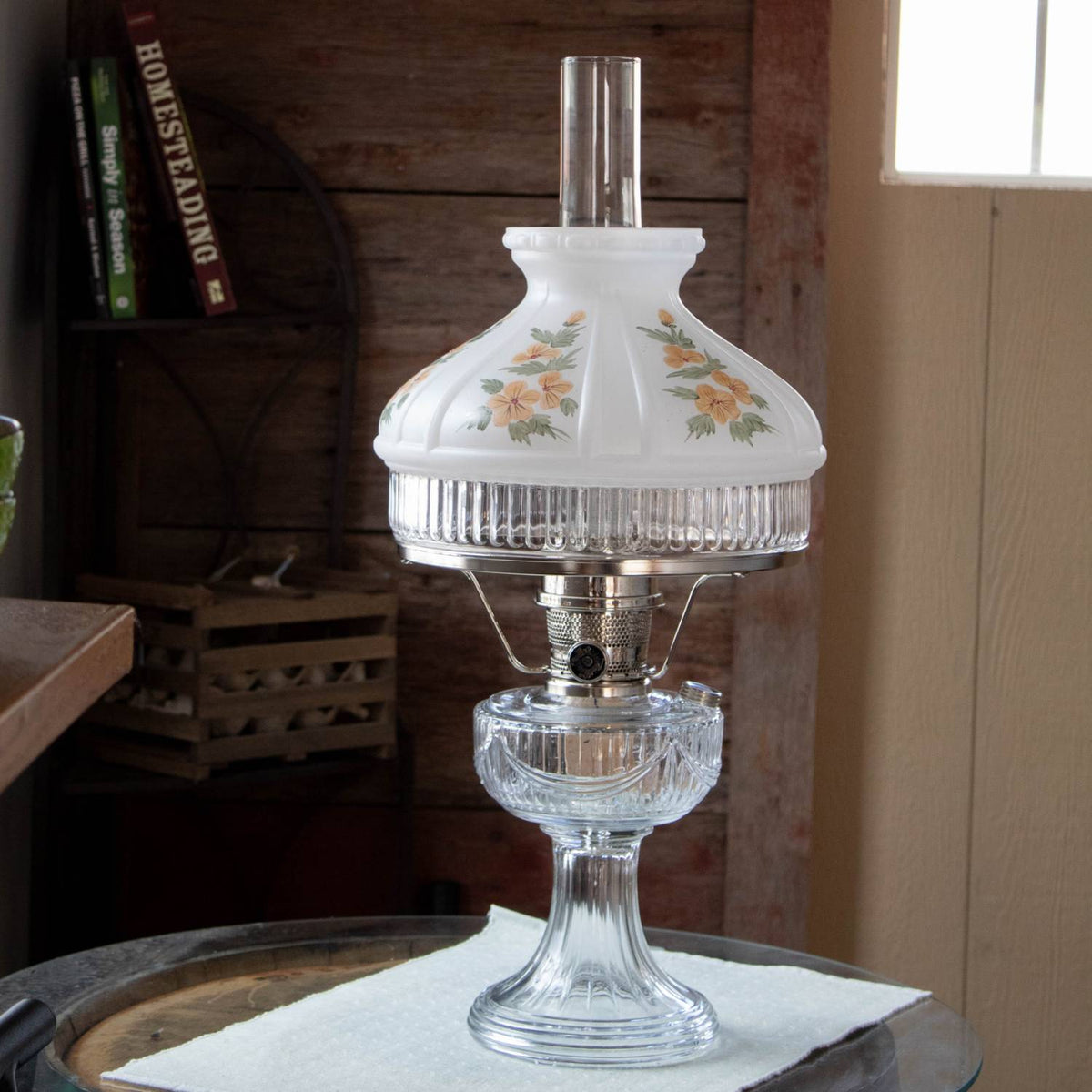 Aladdin Buttercups Glass Oil Lamp Shade
