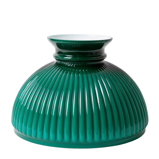 Aladdin Green Ribbed Glass Oil Lamp Shade